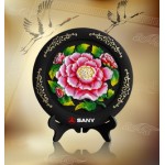 西安炭雕圆盘/定制炭雕礼品/商务礼品/办公礼品/工艺品
