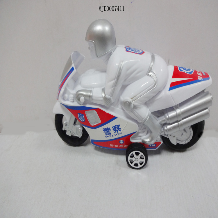 产品型号:MJD0007412 产品名称:惯性警察摩托车 产品包装:opp袋 产品尺寸:25*23*7.5CM 外箱体积:81*38*95CM 毛、净重:23/21KG 装箱量:168PCS 我们所有产品均为实物拍摄,照片和实物在颜色上难免存在色差,所有产品的尺寸都是手工测量,而且我们绝大部分产品都是不规则形状,测量时肯定存在有误差,敬请各位客户、亲们多体谅下! 联系人:林小姐 联系电话:13546894478 地址:广东省澄海区广益街道工业区 发货方式: 首次合作的客户均可采用支付宝交易发货,每款产品都