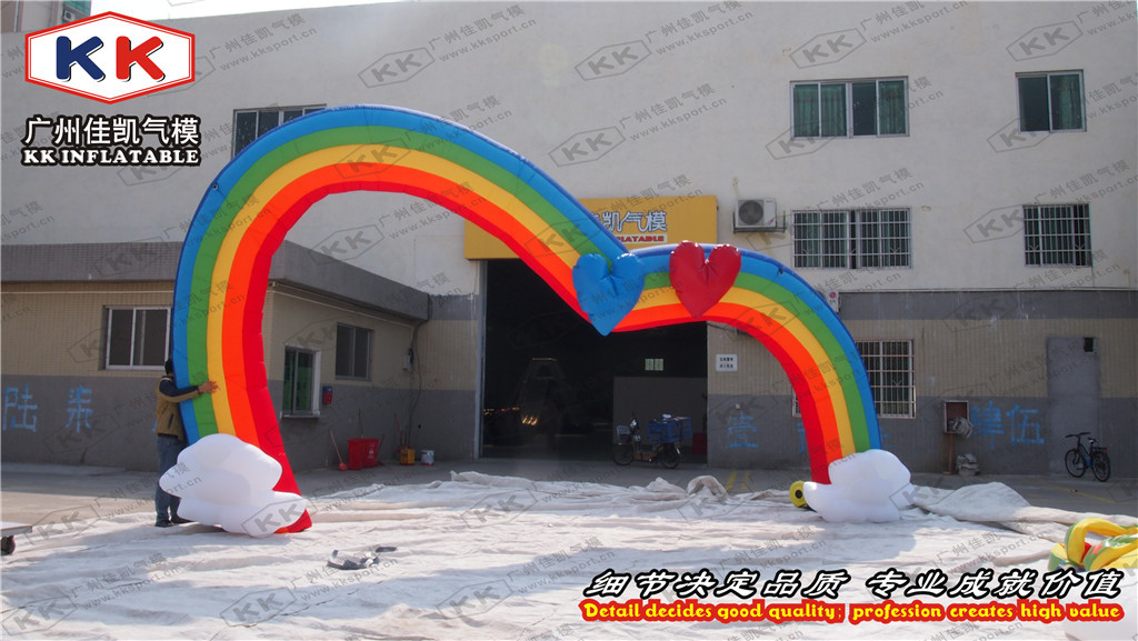 佳凯厂家定做充气双心彩虹门 儿童幼儿园节庆活动卡通拱门 充气门 welcome to factory 本店产品为厂家直接下单出货,外贸原单常年远销海外 款式规格不一,材料价格不等,欢迎沓疾旎蚯敢滴 肖经理电话:15521008818Q Q:2850520924 温馨提示 1、价格不含风机,不含运费,不含税。尺寸可根据客户的要求按实际情况定制。